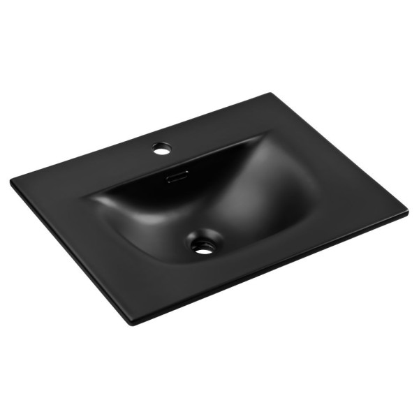 Łazienkowa Umywalka Meblowa 61x46 cm Ceramiczna Czarna Matowa Prostokątna Mała SKY 1 COMAD