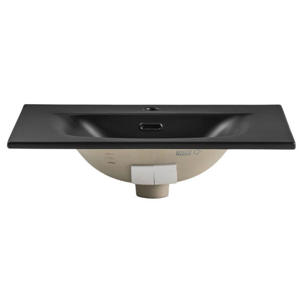 Łazienkowa Umywalka Meblowa 61x46 cm Ceramiczna Czarna Matowa Prostokątna Mała SKY 1 COMAD