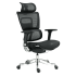 Ergonomiczny Fotel Biurowy Obrotowy do Komputera Biurka Siatka Czarny Aluminiowy VICTORY+