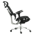 Ergonomiczny Fotel Biurowy Obrotowy do Komputera Biurka Siatka Czarny Aluminiowy VICTORY+