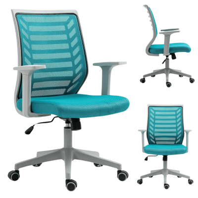 Biurowy Fotel Obrotowy Siatka do Biura Biurka Gabinetu Niebieski VITEN