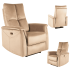 Fotel Rozkładany z Masażem Wypoczynkowy Elektryczny Beżowy ROSTI