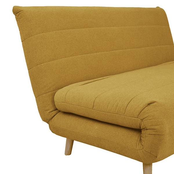 Sofa Kanapa Rozkładana z Funkcją Spania do Salonu Musztardowa ENTI