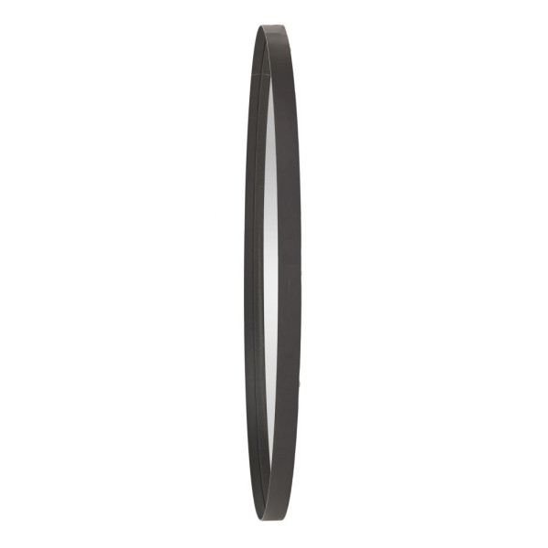 Lustro Ścienne Okrągłe W Czarnej Ramie na Ścianę 70 cm PATINA Czarne Halmar