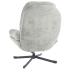 Wypoczynkowy Fotel Obrotowy Jednoosobowy Szary do Salonu Loft KRISTIN