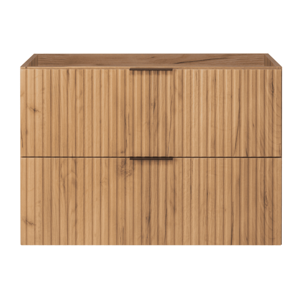 Szafka pod Umywalkę 80 cm Złoty Dąb Ryflowana FLOW Front