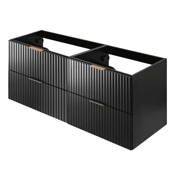 Szafka pod Umywalkę 120 cm Łazienkowa Czarna FLOW z Góry