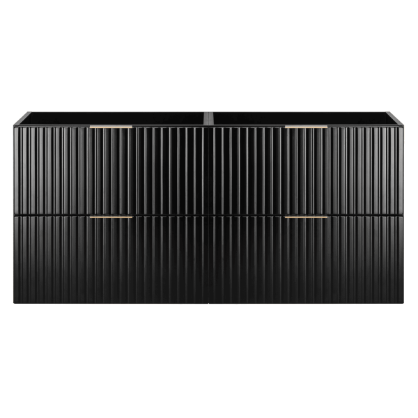 Szafka pod Umywalkę 120 cm Łazienkowa Czarna FLOW Front