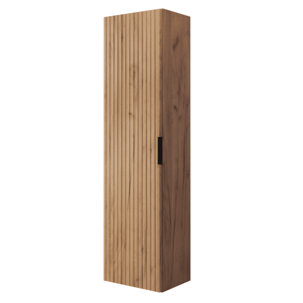 Słupek Łazienkowy 136 cm Wiszący Złoty Dąb FLOW Lewy Front