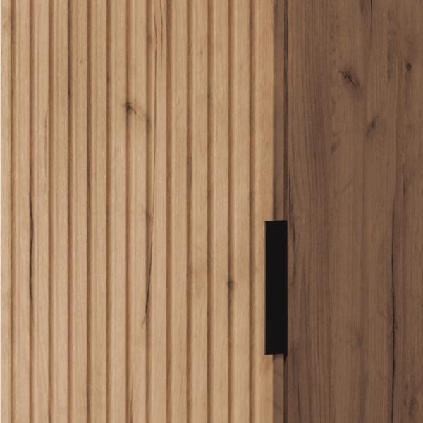 Słupek Łazienkowy 136 cm Wiszący Złoty Dąb FLOW Zbliżenie Frontu