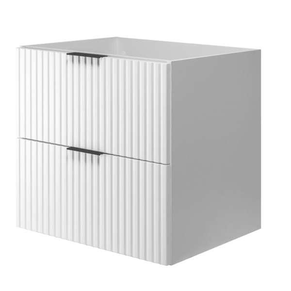 Szafka Łazienkowa pod Umywalkę 60 cm Biała Nowoczesna FLOW Lewy Front