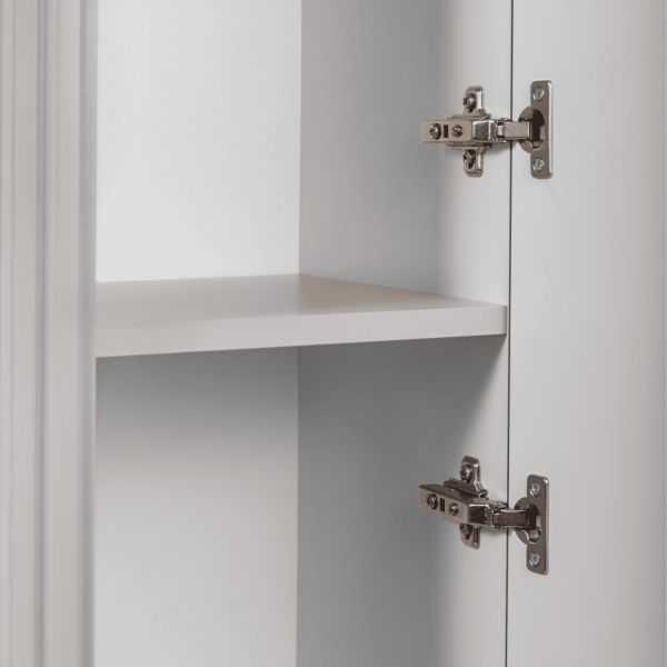 Słupek 139 cm Beżowy ELEGANCE Zbliżenie Zawiasy i Półka