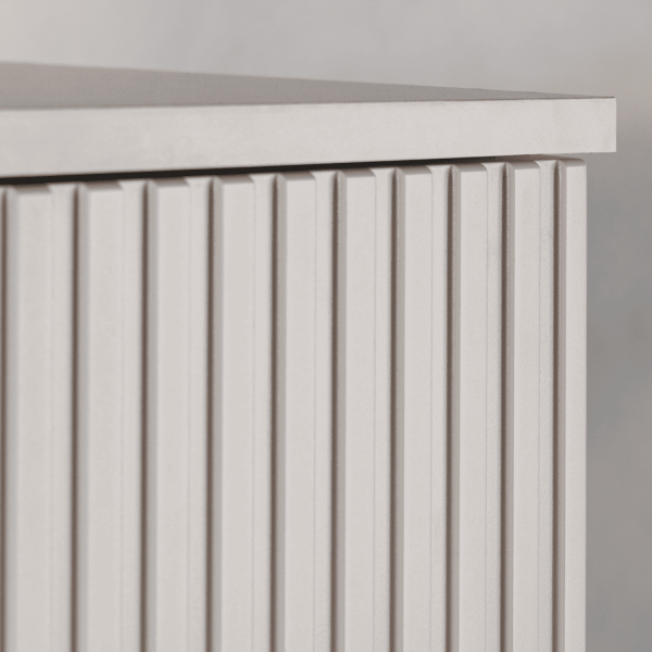 Słupek 139 cm Beżowy ELEGANCE Zbliżenie Ryflowany Front
