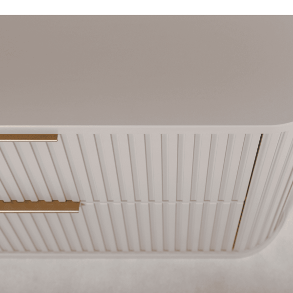 Szafka pod Umywalkę 80 cm Beżowa ELEGANCE Zbliżenie od Góry