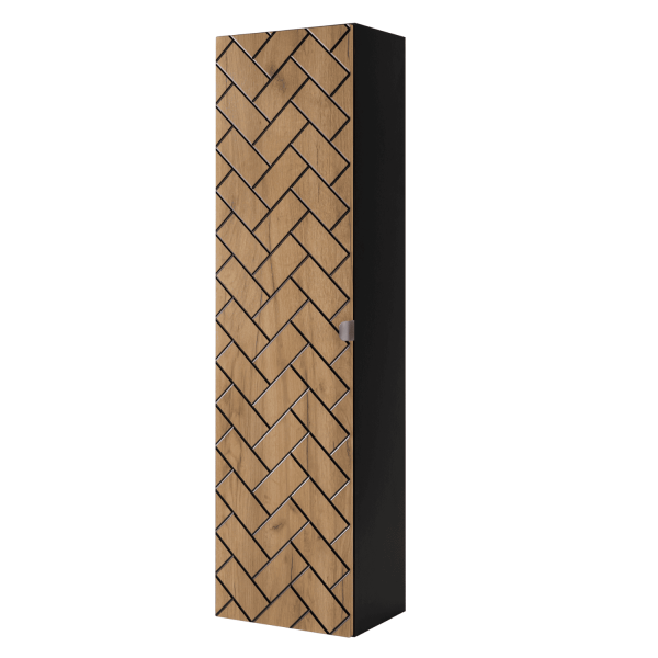 Słupek Łazienkowy 136 cm Dąb TREND Prawy Front