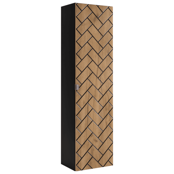 Słupek Łazienkowy 136 cm Dąb TREND Lewy Front