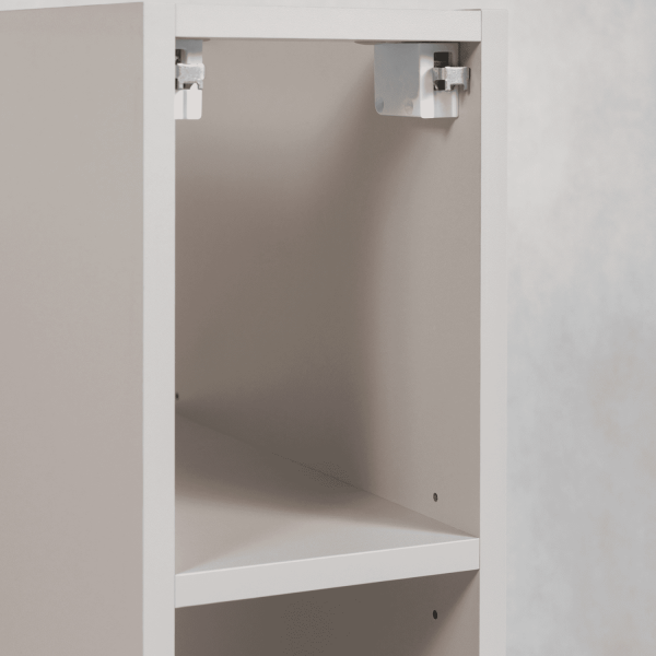 Regał Łazienkowy 20 cm Beżowy LOFT Zbliżenie Haczyki