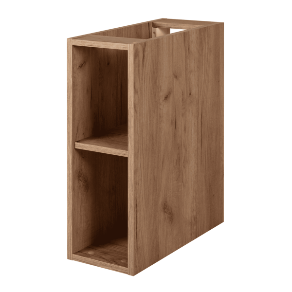 Regał Wiszący Łazienkowy 20 cm Dąb Złoty LOFT Lewy Bok