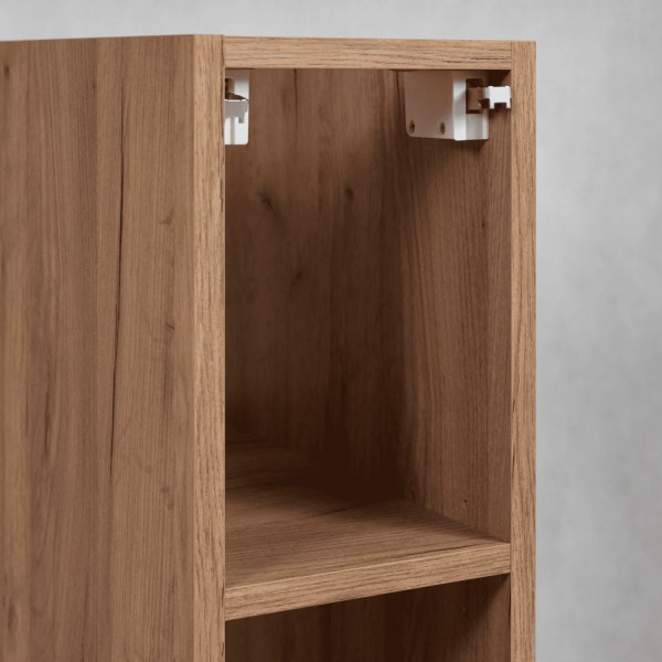 Regał Wiszący Łazienkowy 20 cm Dąb Złoty LOFT Haczyki