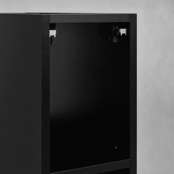 Regał Wiszący Czarny Łazienkowy 20 cm LOFT Haczyki