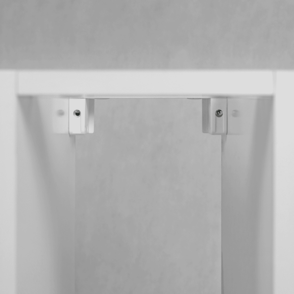 Regał Łazienkowy 20 cm Biały LOFT Zbliżenie od Tyłu