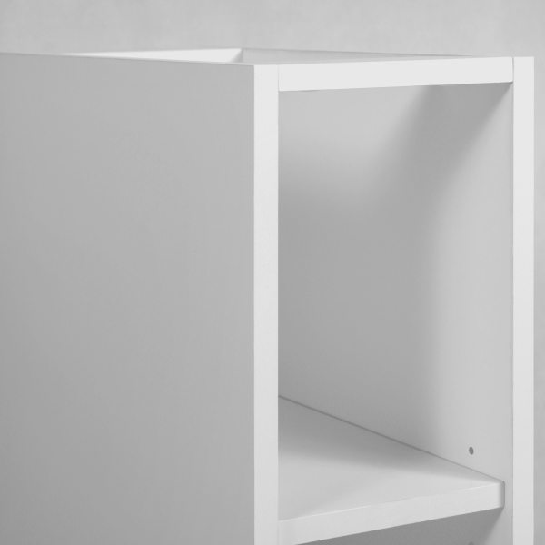 Regał Łazienkowy 20 cm Biały LOFT Zbliżenie od Boku