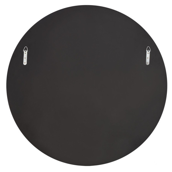 Lustro Okrągłe 80 cm MOON Srebrne Nowoczesne Tył