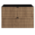 Szafka Dąb 80 cm z Regałem pod Umywalkę Czarna LOFT Front