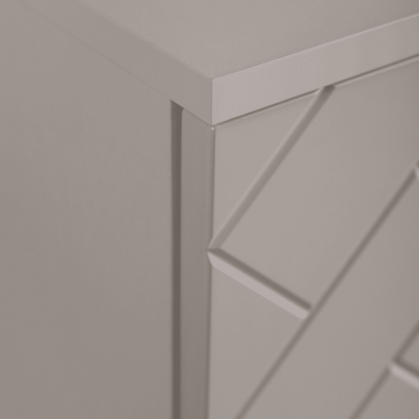 Szafka Łazienkowa 180 cm z Regałem Beżowa TREND Zbliżenie Detale