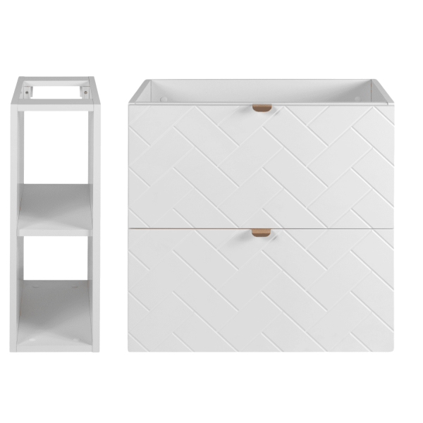 Szafka Łazienkowa 80 cm z Regałem Biała TREND