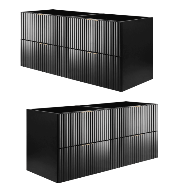 Szafka pod Umywalkę 120 cm Łazienkowa Czarna FLOW od Boku