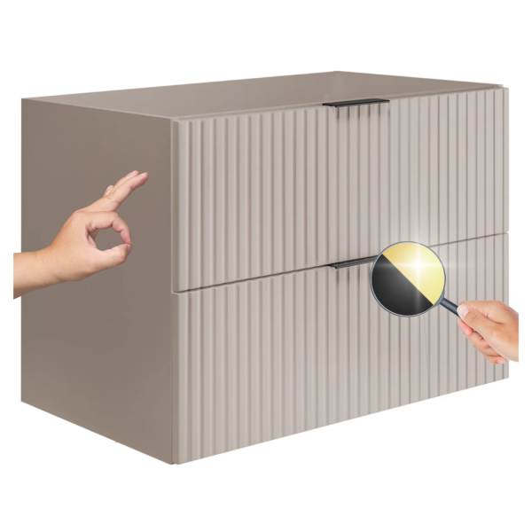 Kaszmirowa Szafka pod Umywalkę 80 cm Beżowa FLOW