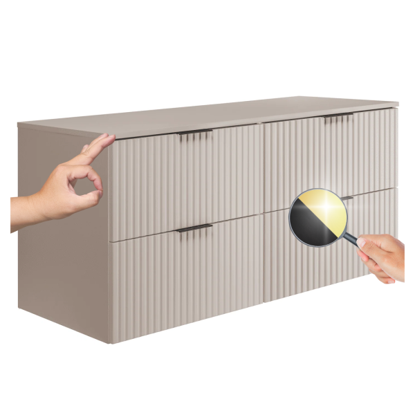 Szafka 120 cm z Blatem pod Umywalkę FLOW Kaszmirowa