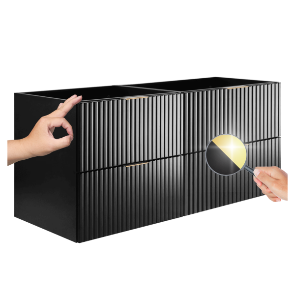 Szafka pod Umywalkę 120 cm Łazienkowa Czarna FLOW