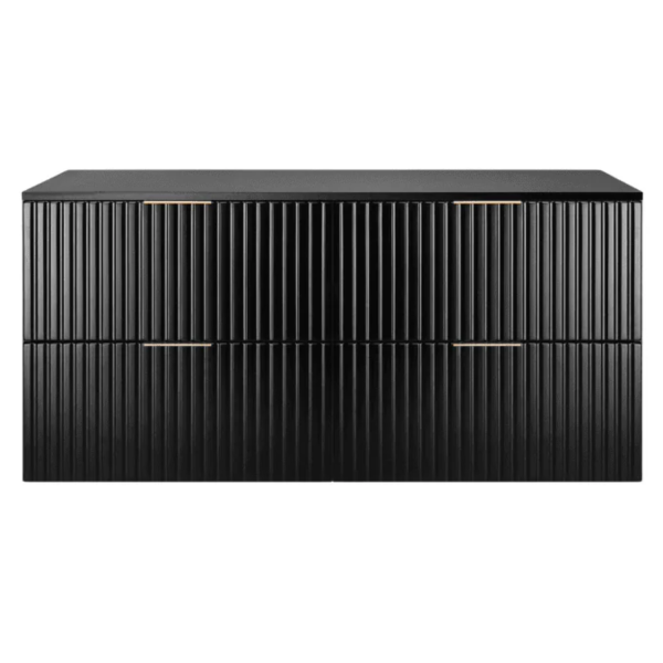 Szafka pod Umywalkę z Blatem 120 cm Czarna FLOW Front