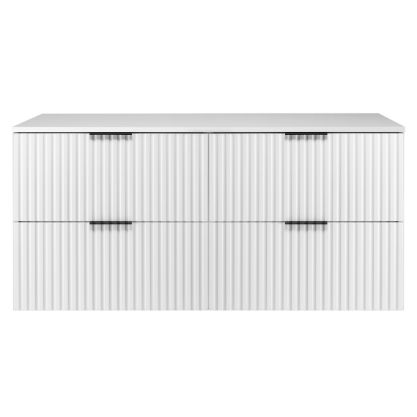 Szafka 120 cm Łazienkowa pod Umywalkę z Blatem Biała FLOW Front