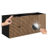 Szafka Łazienkowa 120 cm pod Umywalkę Ryflowana Dąb Czarna LOFT