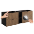 Szafka Łazienkowa 140 cm z Regałem pod Umywalkę Dąb Czarna LOFT