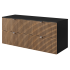 Szafka pod Umywalkę z Blatem 120 cm Dąb Craft Czarna LOFT Srebrne Uchwyty