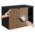 Szafka pod Umywalkę z Blatem 80 cm z Regałem Dąb Czarna LOFT