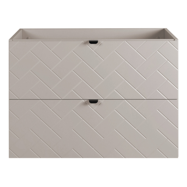 Szafka 80 cm pod Umywalkę Beżowa TREND Czarny Uchwyt Front
