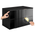 Szafka pod Umywalkę 100 cm z Blatem Wisząca z Regałem Czarna FLOW