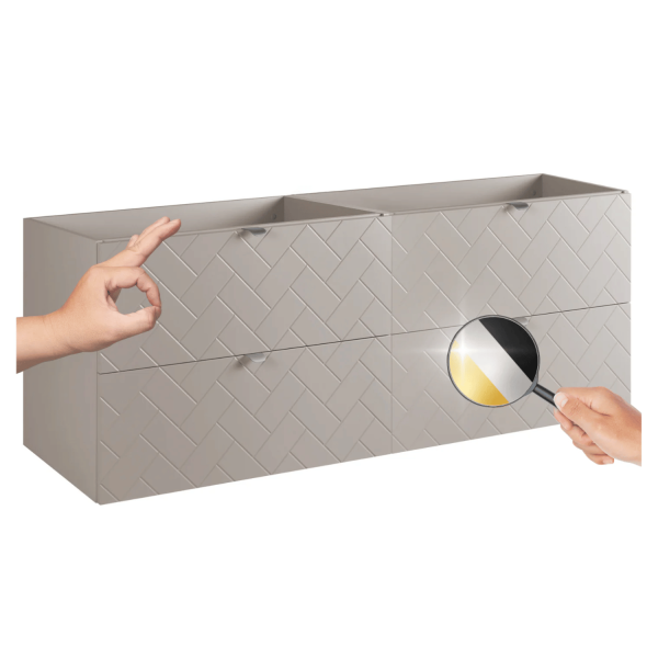 Szafka pod Umywalkę 160 cm Beżowa TREND Wymienne Uchwyty