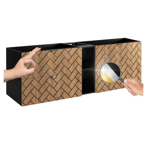 Szafka Łazienkowa 180 cm z Regałem Dąb TREND Miniatura
