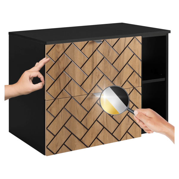 Szafka pod Umywalkę z Blatem 80 cm Dąb Craft TREND