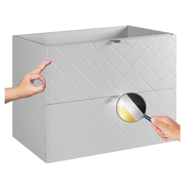 Szafka 80 cm pod Umywalkę Biała TREND Trzy Kolory Uchwytów