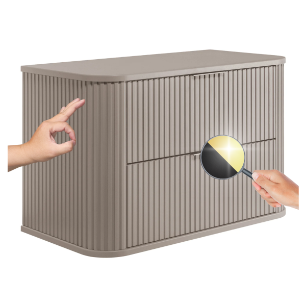 Szafka pod Umywalkę 80 cm Beżowa ELEGANCE Dwa Kolory Uchwytów