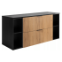 Szafka pod Umywalkę 120 cm Czarna Dąb FLOW Prawy Front