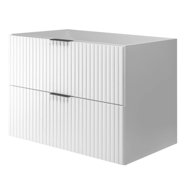 Szafka pod Umywalkę z Blatem 120 cm Biała Dąb FLOW Szafka 80 cm