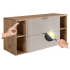 Szafka pod Umywalkę z Blatem 120 cm Wisząca Dąb z Regałem Kaszmirowa FLOW